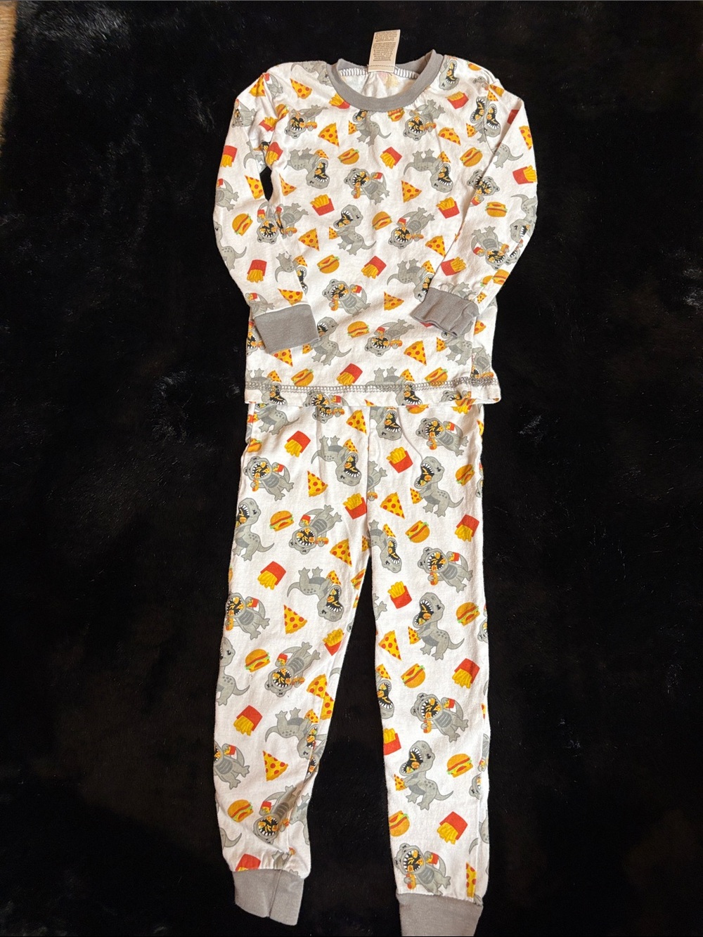 Kids Gray Cartoon Elephant One-Piece Pajama Set